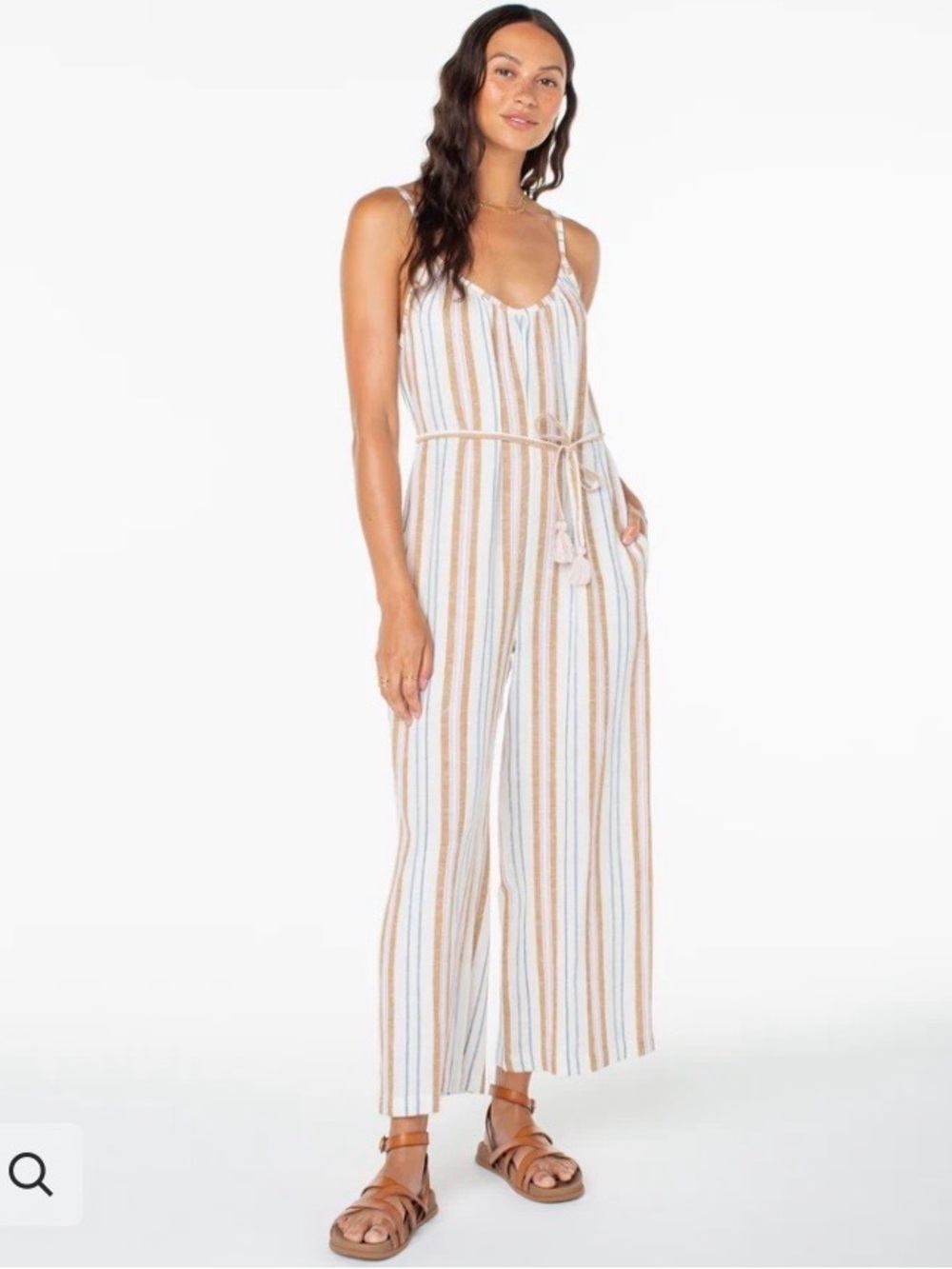 Roxy Gale Tie-Waist Jumpsuit